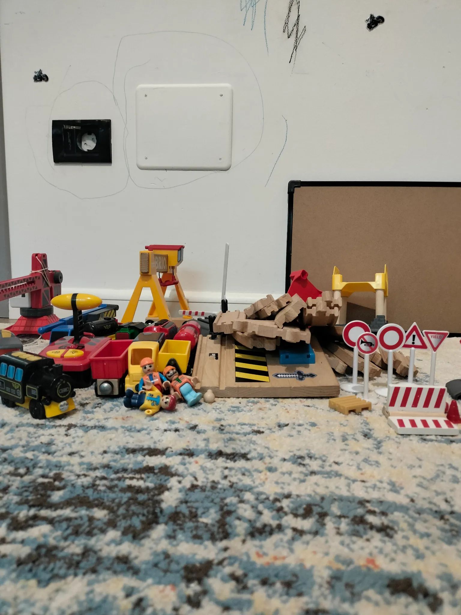 Set lemn tren si cale ferata